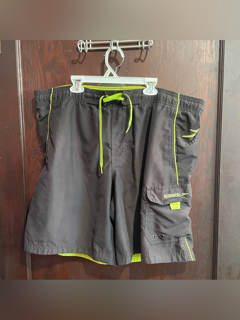 Mens M SPEEDO Marina Volley Black Green Swim water shorts trunks style 7840260